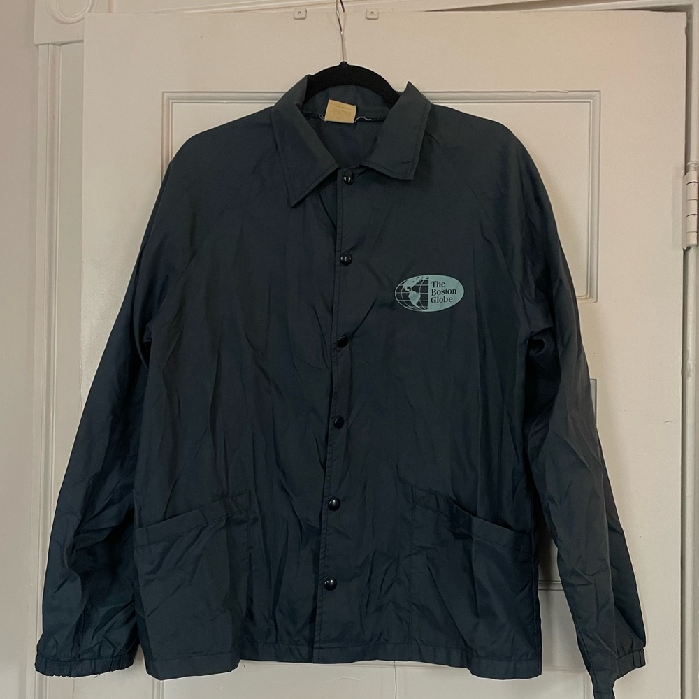 Vintage Navy Boston Globe Jacket